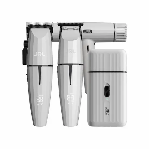 JRL Ghost Set 3 hajvágógép + kontúrvágó gép + elektromos borotva + hajszárító + töltőállomás